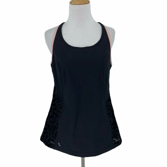 Lole Kayla Edition Tank Top Women's Size L Stretch Workout Racerback Black Shirt - Picture 1 of 12
